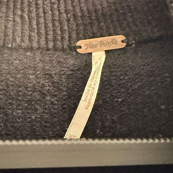 Free People Ottoman Ribbed Tunic Black Ribbed Turtleneck Sweater - Picture 2 of 3